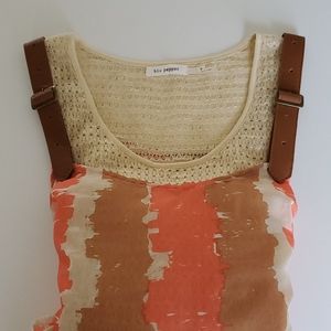 Blu Pepper Layered Dress Size S Coral, Tan…
